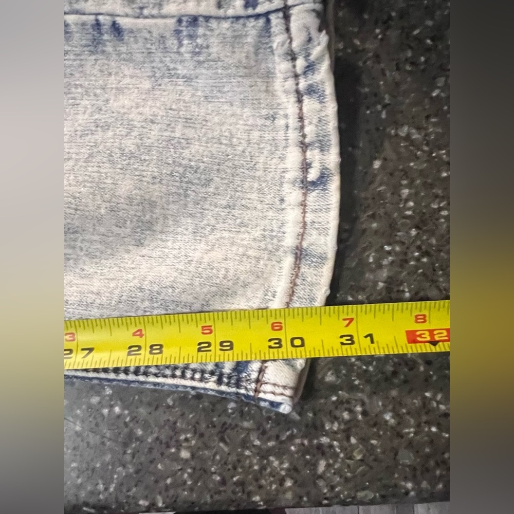 Y2K Wax Jeans Blue Acid Wash Straight Leg Denim | Retro | Classic - Picture 11 of 12